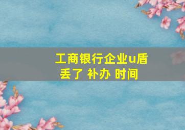 工商银行企业u盾丢了 补办 时间